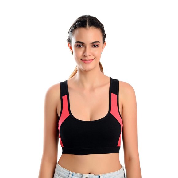 LACEVOZ Other - LACEVOZ Women's Cotton Rich Racer Back,Removable Padding Sports Bra.